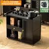 Juego de Mesa de Té Nuevo Estilo Chino Móvil para Uso Doméstico, Adecuado para Balcón, Completo con Gabinete de Té y Mesa de Té Pequeña para Oficina