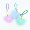 Estoque transfronteiriço cor sólida pelúcia amor bolsa para celular pingente chave do carro cor dopamina ornamentos requintados