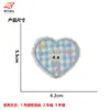 Parche de Tela de Cuadros Ovalados con Corazón Bordado de Dibujos Animados Gato Kt Accesorios para Ropa Pasador para Niños Parche Decorativo para Sombrero DIY