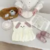 Conjunto de Três Peças de Colete Doce para Bebê Primavera e Outono Novo Roupas Fofas para Bebê Colete Estiloso Camiseta Básica Calça Casual