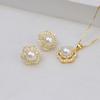 Accesorios de joyería DIY, colgante de plata S925, collar, pendientes, pasador de oreja de moda femenina, pendientes de perlas 7-8, soporte vacío, marea 1319