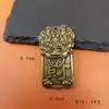 Pingente Amuleto de Cabeça de Tigre General, Pingente de Bronze Zodiacal Tai Sui Vintage, Ornamento de Chaveiro de Carro
