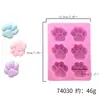 Molde de espejo para vela perfumada de hueso de pata de gato DIY, juguete squishy de pata de perro para pudín de gelatina, molde de silicona para pastel de mousse