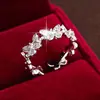 Anillo Abierto Ajustable de Mariposa con Circonita Completa Estilo Coreano Personalidad Joyería al por Mayor Anillo Exquisito Lindo para Dedo Índice Europeo y Americano ins