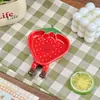 Prato de molho fofo em formato de fruta de desenho animado para uso doméstico, prato de cerâmica de alta estética para lanches, prato de vinagre, prato de molho, prato de tempero, prato de molho de soja