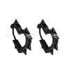 Aretes de Acero Inoxidable Pulido Espejo Remache Corazón Personalizados Estilo Punk para Hombres y Mujeres Hexagrama Cono Puntiagudo Forma de Corazón Clip para Oreja