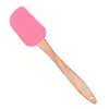Espátula de Silicona Transfronteriza de Amazon con Mango de Madera, Espátula Color Crema, Espátula Navideña, Cuchillo Mezclador para Mantequilla, Espátula para Hornear