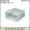 Conector hembra para coche DJ7061-6.3-11, 6 pines