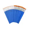 Pincel de pintura a óleo digital infantil com haste de plástico pincel liner de náilon pincel de cabeça chata pincel para pintura em gesso cerâmica pincel para tinta acrílica