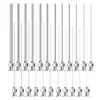 Tubo Individual Longitud Total 87mm Longitud del Tubo 75mm Aguja de Acero Inoxidable para Dispensar Jeringa Desechable Aguja de Punta Plana