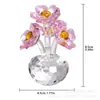 Artesanato Flor de Amor de Cristal decoração mesa de escritório pequena decoração Natal Qixi presente Suprimento Amazon
