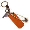 Llavero de coche de cuerda de cuero tejido a mano al por mayor, para hombre y mujer, llavero de pareja, cadena creativa con alfiler, adorno para bolso