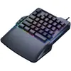 Teclado mecânico gamer com iluminação multimídia, teclado com fio para controle de recuo PUBG e assistência para jogos