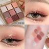 Paleta de sombras de nove cores cor de chá com leite cor de terra FAMOTY suave fosca acessível marca nicho estudantil pérola outono e inverno