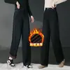 2075 Vaqueros Scimitar Adelgazantes y Estilizadores Pantalones para Mujer de Edad Media Cintura Alta Pierna Ancha Pierna Recta Más Fáciles de Combinar Invierno Terciopelo Grueso