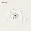 Bangxuan Huzhou Zhili Roupa Infantil Camiseta para Meninos Primavera e Outono Nova Estampada Gola Redonda Top Infantil Camisa Pulôver para Bebê