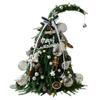 Decoración navideña transfronteriza elfo de cuello torcido árbol de Navidad árbol de Navidad pequeño creativo decoración de paquete blanco plateado