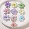 Adornos de Flores Acrílicas Franceses de Gradiente de Dos Tonos para Iris Parches Accesorios para Aretes DIY Accesorios para Llaveros