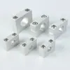 Soporte de Eje Guía Abrazadera Compacta Tipo Separado Tubo de Aluminio Eje Óptico Bloque de Abrazadera de Fijación Sin Agujeros de Posicionamiento