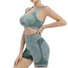 Comercio Exterior Transfronterizo Chaleco Deportivo de Fitness para Mujer Cintura Alta Levanta Glúteos Moldeador de Cuerpo Trasero de Durazno Traje Deportivo de Yoga