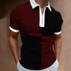 Camisa Polo Esportiva Masculina Europeia e Americana Verão Lapela Camiseta de manga curta Camisa Polo Masculina de manga curta Comércio Exterior Vestuário Masculino