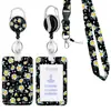 Ins Estilo Ilustración Flor y Hierba Aleación Hebilla Fácil de Tirar Insignia Porta Tarjeta de Identificación Conjunto Combinado Regalo para el Lugar de Trabajo