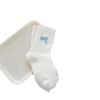 Calcetines de Terciopelo Australiano con Bordado de Lazo para Mujer Otoño e Invierno con Forro Polar Calcetines Gruesos Cálidos para Dormir Calcetines Lindos Suaves Cerosos de Piel para Mujer
