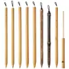 Venta al por mayor del fabricante Plumas de bambú hechas a mano para caligrafía de Xizang, Plumas de inmersión de tinta de bambú con puntas planas oblicuas izquierda y derecha para caligrafía de Xizang