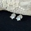 Pendientes de Plata de Ley 925 Pendientes de Estrella y Luna Mariposa para Mujer Verano Hada Dulce Fresco Elegantes Pendientes Pendientes