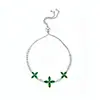 Pulseira Puxável de Flor Cravejada com Zircônia Transfronteiriça, Pulseira Simples, Fashion e Versátil, Joia de Nicho de Luxo Leve e de Alta Qualidade