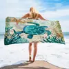 Toalha de praia transfronteiriça de microfibra ultrafina com logotipo estampado digitalmente, veludo dupla face de secagem rápida, toalha de banho grande Classe A mais toalha