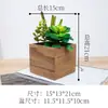 Planta de simulación de oficina bonsái pequeño maceta de madera planta en maceta de simulación decoración del hogar planta verde de simulación