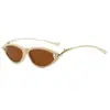 Gafas de Sol Cat Eye de Moda para Comercio Exterior Europeo y Americano Sensación de Alta Gama Mismo Estilo que las Celebridades de Internet INS 2026 Nuevas Gafas de Sol Ovaladas con Nudo de Cuerda