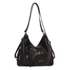 Bolsa Vintage de Grande Capacidade Feminina 2026 Nova Bolsa de Ombro Único de Luxo Leve Versátil Bolsa Transversal Mochila Tote de Ombro Duplo