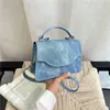Bolso Pequeño Cuadrado de Mezclilla de Moda para Mujer 2026 Nuevo Bolso de Hombro Único Bolso Sencillo para el Trabajo Bolsos Transfronterizos para Mujer