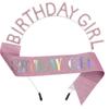 Moda Europeia e Americana BIRTHDAY Party Girls' Hairband Belt BIRTHDAY GIRL Headband Headwear Headwear Shoulder Belt Cortesia Belt