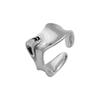 Sanli Silver Coreano S925 Prata Esterlina Geométrico Irregular Côncavo Anel Feminino Nicho Design Sense Anel de Dedo Indicador Atacado