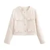 Amazon Transfronterizo Mayorista Europeo y Americano Otoño 2024 Nueva Moda Casual Holgada Chaqueta Corta con Solapa