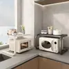 Estante para Horno Microondas de Cocina Gabinete Interior Almacenamiento de Condimentos Estante de Niveles Encimera Olla Arrocera Freidora de Aire Soporte Multifuncional