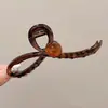 Elegante pinza de garra floral para peinado semi-recogido, nuevo modelo 2026 para mujer, pinza de tiburón de tamaño mediano para la parte trasera de la cabeza, accesorio para el cabello