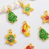 Accesorios antiguos de la serie marina dorada de Fasha: tortuga, pulpo, estrella de mar, caracola, caballito de mar, joyería DIY, pulsera, collar, colgante