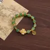 Pulsera de Floración Más Vendida con Variedad de Flores, Nuevo Estilo Chino Dulce y Femenino Orquídea Campanilla, Regalo de Alta Gama para Mejor Amiga o Novia