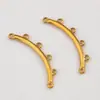 Acero Inoxidable 304 Estilo Bohemio Múltiples Agujeros Múltiples Hilos Conector Curvo de Doble Bucle Artículos para Bisutería DIY para Collares Venta al por Mayor