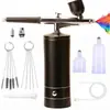 Dispositivo de Injeção de Oxigênio Hidratante de Beleza Elétrico, Aerógrafo para Esmalte, Pistola de Spray para Gradiente de Nail Art, Pistola de Spray para Confeitaria, Caneta de Spray Colorida para Miniaturas