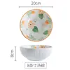 Vajilla de Cerámica Zhi Qiu Plato de Celebridad de Internet Tazón Plato de Mesa para el Hogar Tazón de Sopa de Alta Apariencia Tazón de Arroz Cuchara Juego de Tazones Pequeños Frescos para Postre