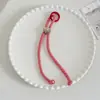 Cordão para celular, bolsa anti-perda para garrafa d'água, pulseira colorida, chaveiro de câmera, cordão curto trançado de dopamina