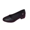 Sapatos de Trabalho Femininos de Outono 2025 Nova Moda Versátil Sapatilhas de Solado Macio para Mulheres para Trabalhar Salto Baixo Médio Raso Sapatos Pequenos de Couro