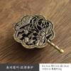 Nuevo Chinoiserie Aleación de Cobre Calabaza Abanico Dragón y Fénix Horno Placa Pipa Quemador de Incienso Tabletas de Aromaterapia Xiaoxiangyun Incienso de Sándalo