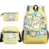 Um Novo Produto Impressão Digital Estudante Mochila Escolar Mochila Bolsa de Ombro Estojo de Lápis Mochila de Três Peças