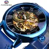 Nuevo Reloj Forsining para Hombre, Moderno, Casual, Clásico, Tendencia, Azul, Mecánico Manual, Provincia de Guangdong